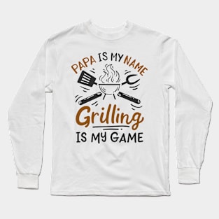 BBQ Grilling Is My Game Grill Master Long Sleeve T-Shirt